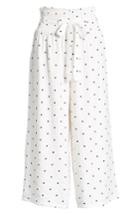 Women's Lost Ink Polka Dot Crop Trousers - White