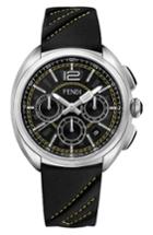 Men's Fendi Momento Chronograph Leather Strap Watch, 46mm