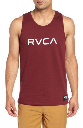 Men's Rvca Big Rvca Tank - Burgundy
