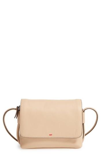 Ed Ellen Degeneres Small Monterey Leather Crossbody Bag - Beige
