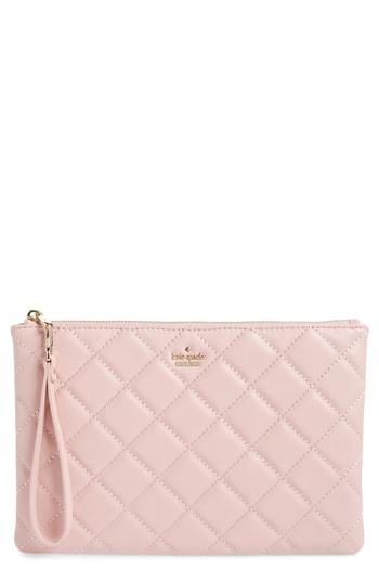 Kate Spade New York Emerson Place Filey Quilted Leather Clutch - Pink