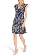 Women's Michael Michael Kors Flower Empire Waist Dress - Blue