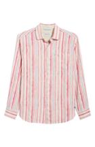 Men's Tommy Bahama Watercrest Stripe Linen Sport Shirt - Pink