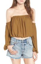 Women's Lush Off The Shoulder Blouse - Green