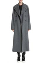 Women's Stella Mccartney Edwina Long Double Breasted Wool Blend Coat Us / 46 It - Grey