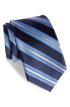 Men's Nordstrom Men's Shop Sunshine Stripe Silk Tie, Size - Blue