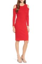 Women's Michael Michael Kors Ribbed Cold Shoulder Dress - Red