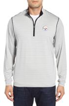 Men's Cutter & Buck Meridian - Pittsburgh Steelers Regular Fit Half Zip Pullover - Black