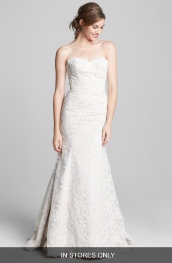 Women's Hayley Paige 'cricket' Lace Trumpet Dress, Size - Ivory