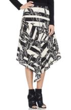 Women's Vince Camuto Tropical Shadows Asymmetrical Skirt - Black