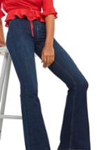 Women's Topshop Jamie Flare Jeans X 30 - Blue