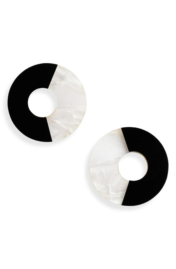 Women's The Accessory Junkie Abha Round Earrings
