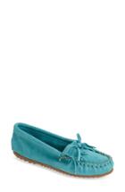 Women's Minnetonka 'kilty' Suede Moccasin M - Blue/green