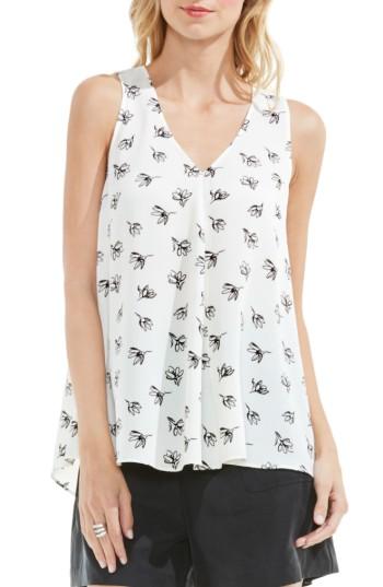 Women's Vince Camuto Fluent Flowers Print V-neck Top - White