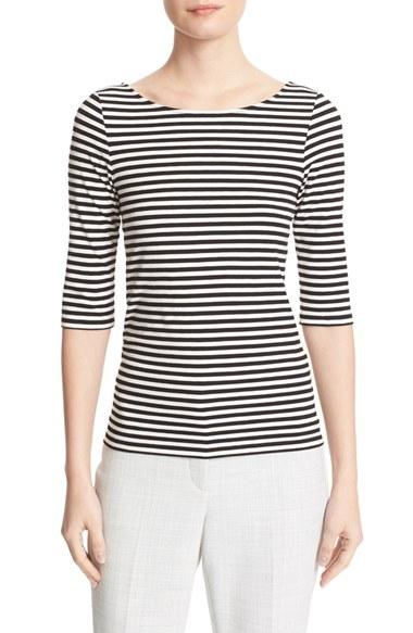 Women's Theory Yorisa Scoop Back Stripe Tee