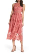 Women's Foxiedox Sleeveless Lace Midi Dress - Pink