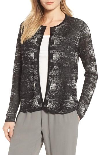 Women's Eileen Fisher Organic Linen Blend Cardigan, Size - White