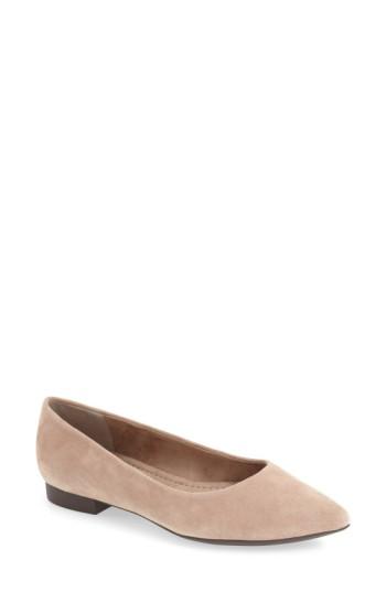 Women's Bella Vita 'vivien' Pointy Toe Flat .5 Ww - Brown