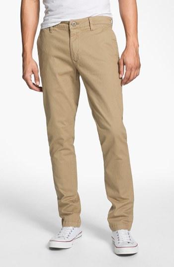 Volcom 'darmody' Slim Fit Chinos Dark Khaki 29