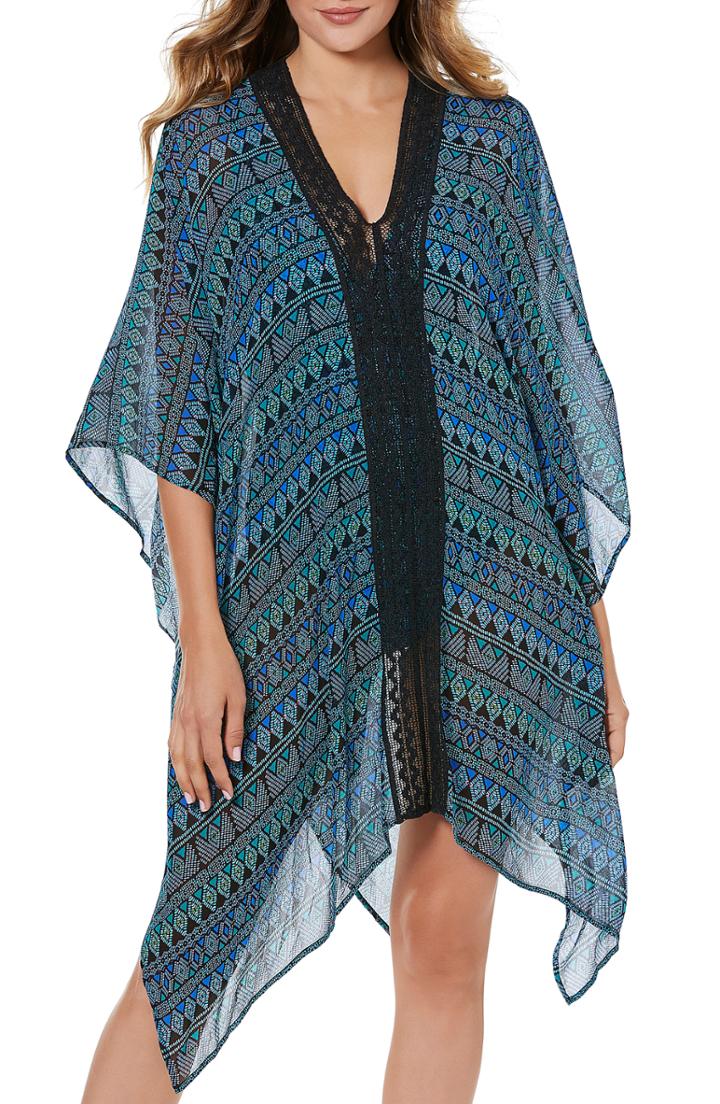 Women's Miraclesuit Georgette Caftan - Blue/green