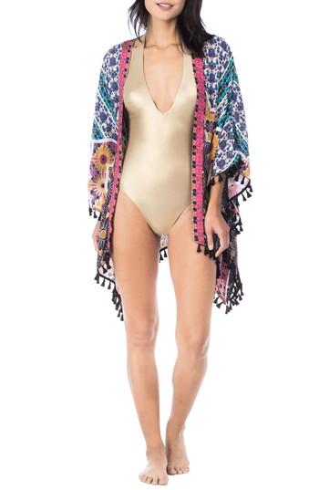 Women's Trina Turk Golden Medallion Kimono, Size - Yellow