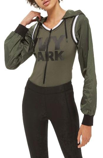Women's Ivy Park Hooded Bodysuit - Green