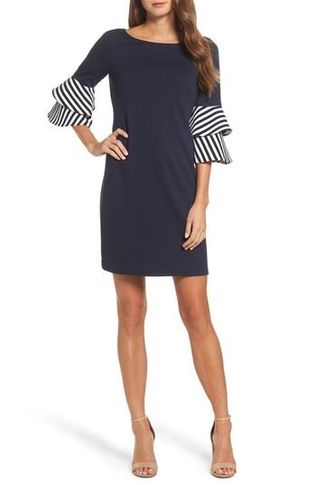 Women's Eliza J Tiered Sleeve Shift Dress - Blue