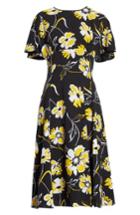 Women's Michael Kors Floral Print Silk Flirt Dress