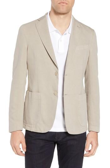 Men's Bugatchi Unstructured Cotton & Linen Blazer - Beige