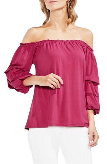 Women's Vince Camuto Off The Shoulder Tiered Top - Pink
