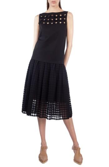 Women's Akris Punto Cutout Dot Shirt - Black