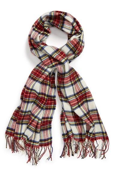 Men's Topman Plaid Blanket Woven Scarf