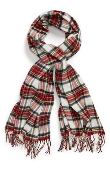 Men's Topman Plaid Blanket Woven Scarf