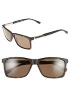 Men's Boss '0704ps' 57mm Polarized Sunglasses - Dark Havana/ Light Gold/bronze