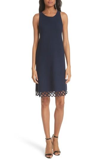 Women's Milly Scallop Hem Shift Dress, Size - Blue