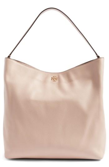 Tory Burch Frida Leather Hobo - Beige