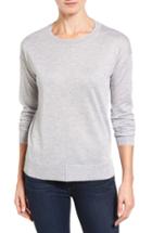 Women's Halogen Seam Detail High/low Sweater, Size - Grey