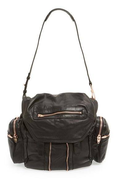 Alexander Wang 'marti - Rose Gold' Leather Backpack - Black