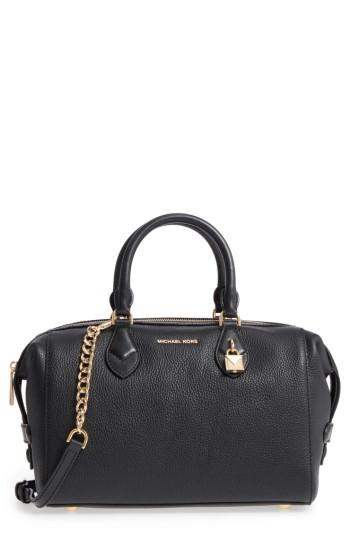 Michael Michael Kors Large Grayson Convertible Leather Satchel - Black