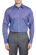 Men's English Laundry Pattern Regular Fit Dress Shirt - 34/35 - Blue