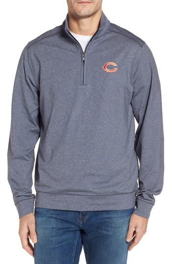 Men's Cutter & Buck Shoreline - Chicago Bears Half Zip Pullover