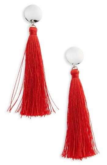 Women's Topshop Stud Tassel Drop Earrings