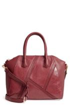 Sole Society Chase Faux Leather Satchel - Red