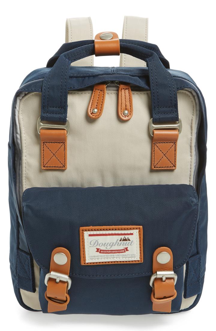 Doughnut Mini Macaroon Colorblock Water Resistant Backpack -