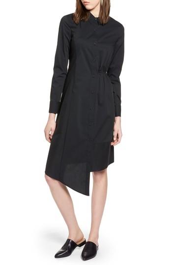 Women's Halogen Poplin Shirtdress - Black