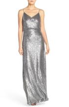 Women's Jenny Yoo 'jules' Sequin Blouson Gown With Detachable Back Cowl - Black