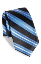 Men's Nordstrom Men's Shop Sunshine Stripe Silk Tie, Size - Black