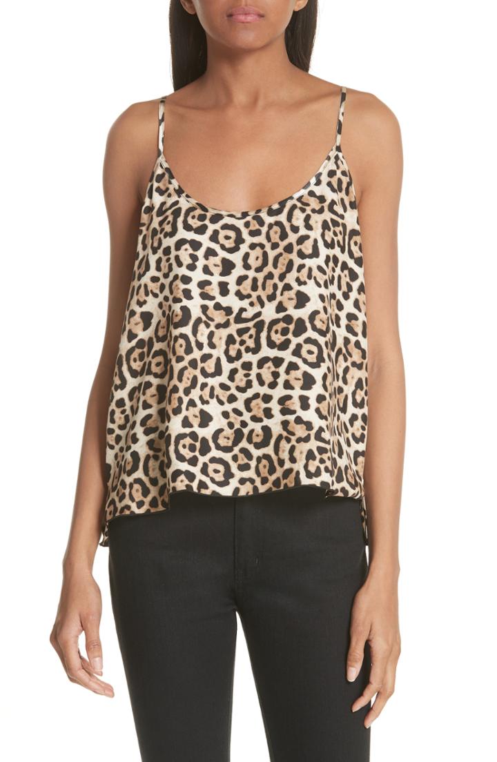 Women's Atm Anthony Thomas Melillo Leopard Print Silk Camisole