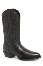 Men's Ariat 'heritage' Leather Cowboy R-toe Boot .5 M - Black