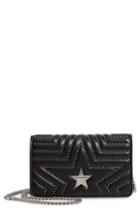 Stella Mccartney Studded Faux Leather Shoulder Bag - Black
